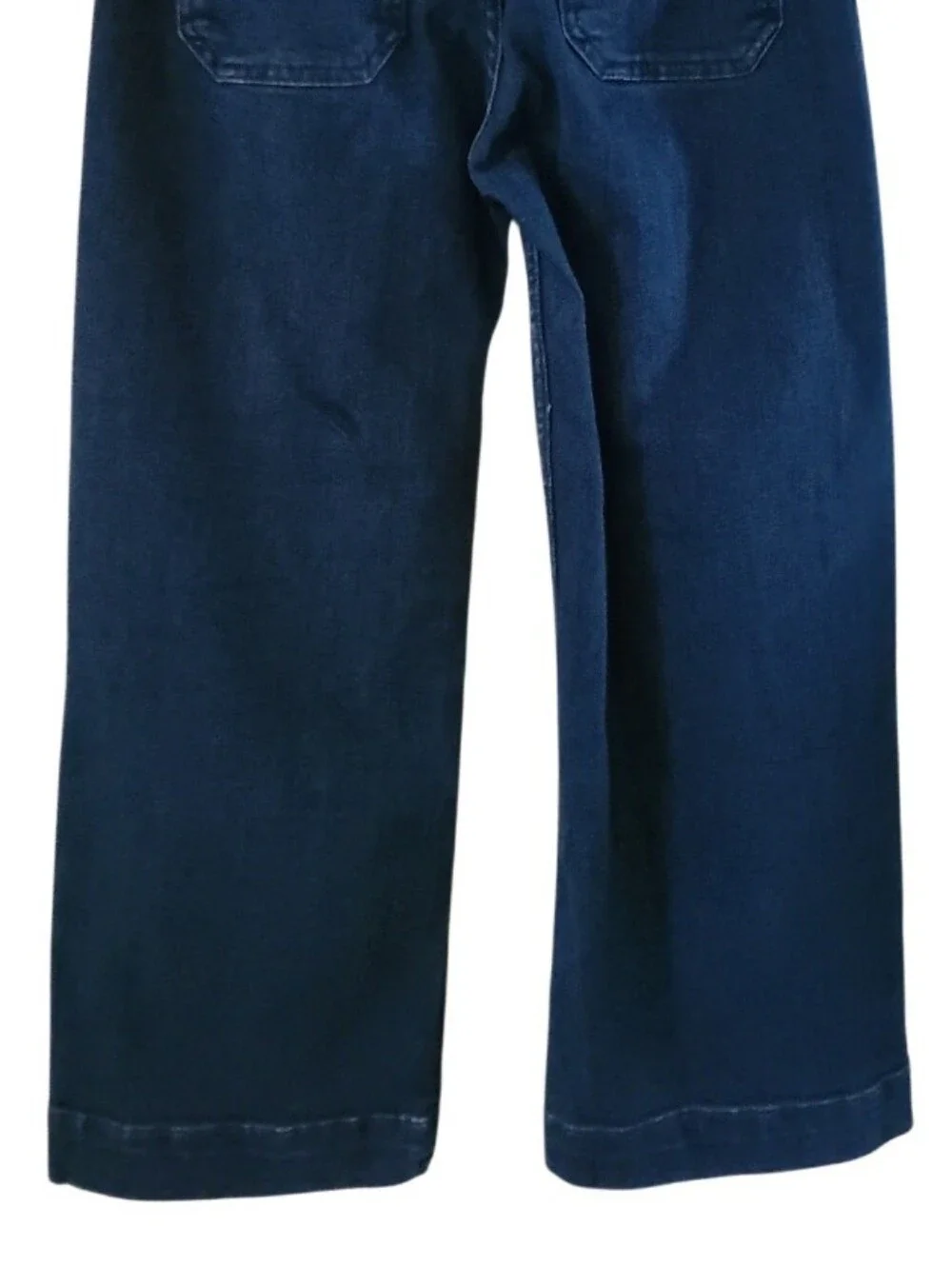 Maeve Anthroplogie The Colette Cropped Wide Leg Pants Jeans Dark Blue - Picture 11 of 16